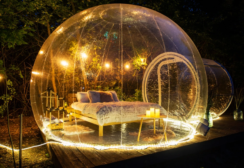 outdoor single tunnel inflatable bubble tent